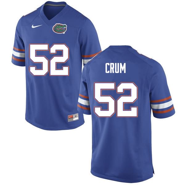 NCAA Florida Gators Quaylin Crum Men's #52 Nike Blue Stitched Authentic College Football Jersey YOO8864GA